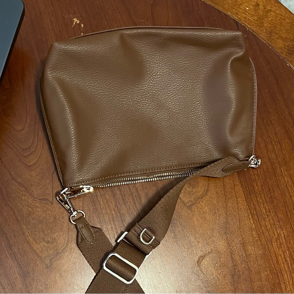 Brown Leather Crossbody Bag